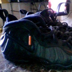 Green and Orange Nike foam Posites
